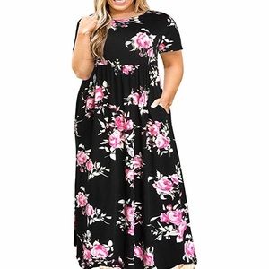 🆕 Plus Size Long Maxi Dress with Pockets